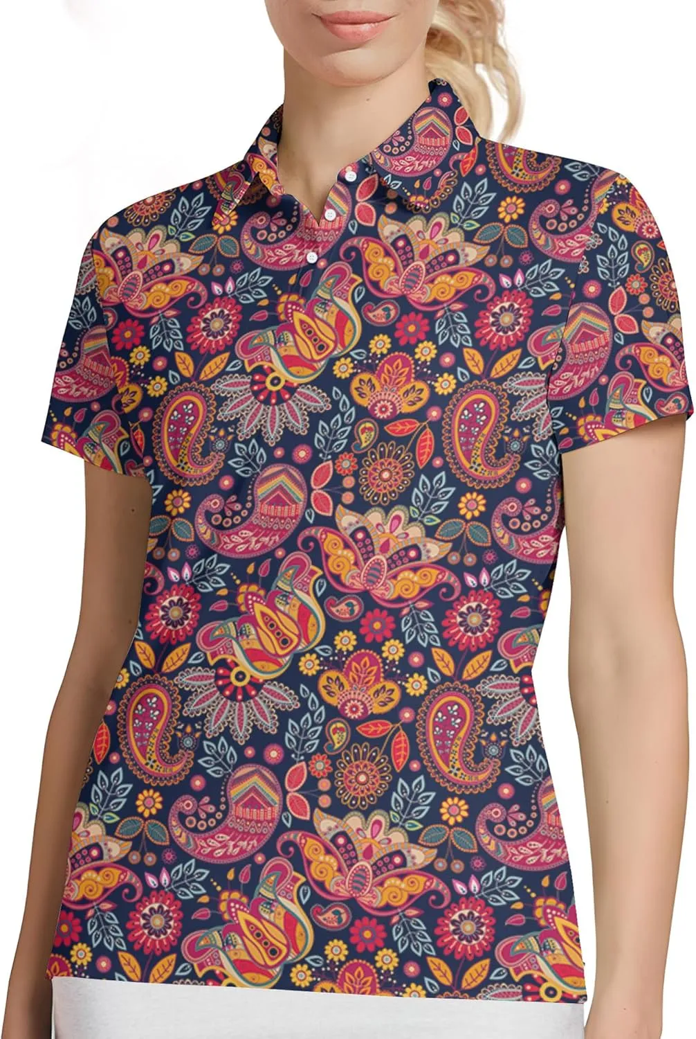 Womens Golf Shirt Funny Polo Shirts for Women Golf Outfit Crazy Gifts