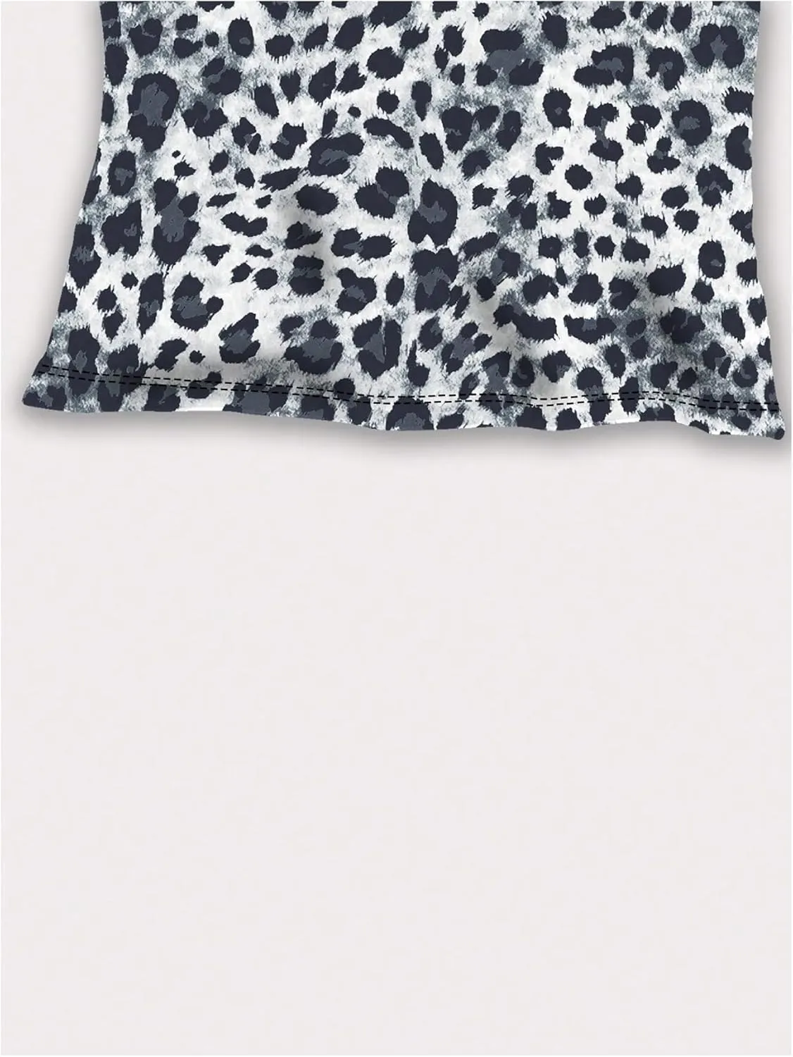 Women's Leopard Print Lace Trim Sexy Tank Top Spaghetti Strap Cami Square Neck Sleeveless Camisole