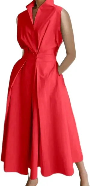Women's Solid Color Daily A-Line Sleeveless Dress Maxi Outfit Fashion Dresses for Women