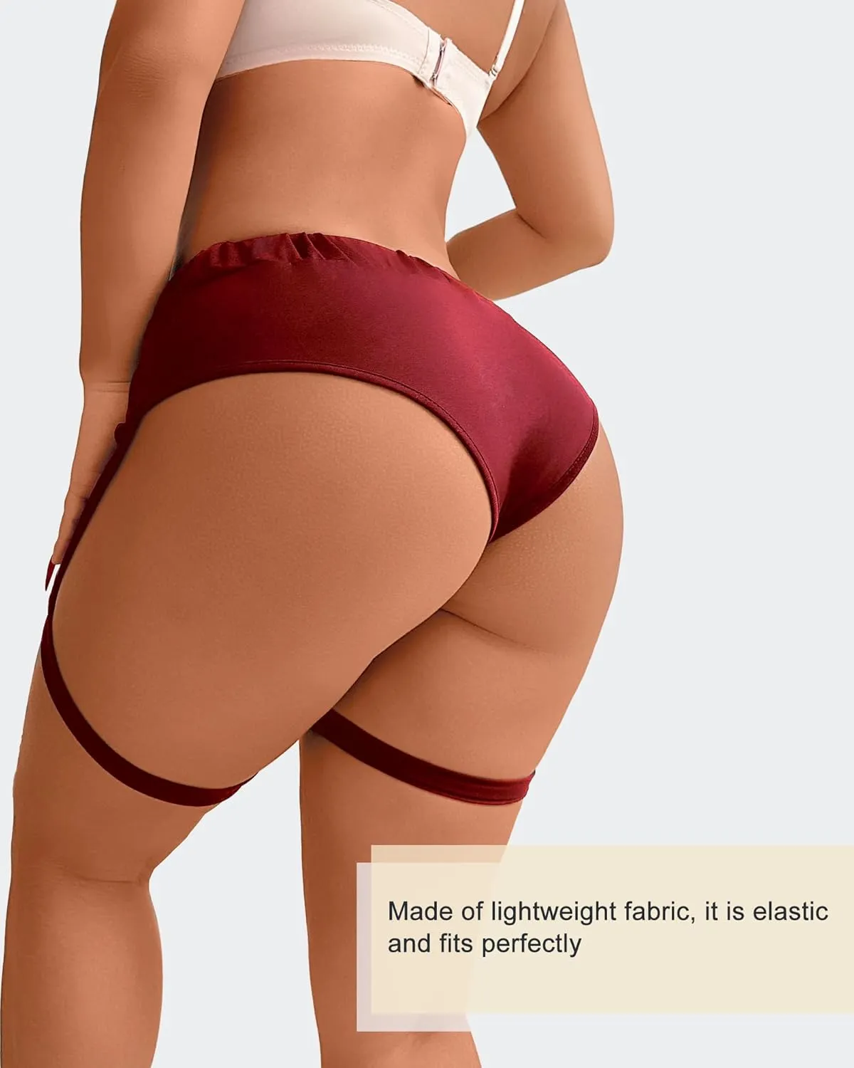 Women's Yoga Shorts with Garters High Waist Slim Sexy Bodycon Booty Dance Hot Pants Bandage Workout Butt Lifting